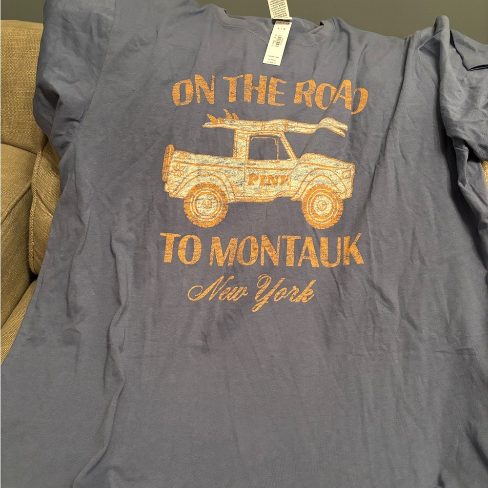 Victorias Secret Pink Tee Montauk NWT Large